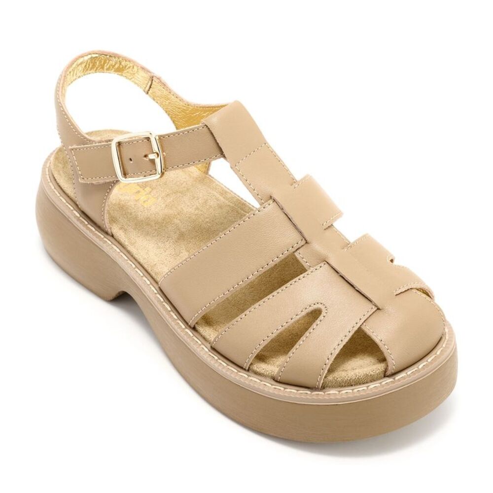 Alegria Women's Sz 6 Leather Fisherman Sandals Brown